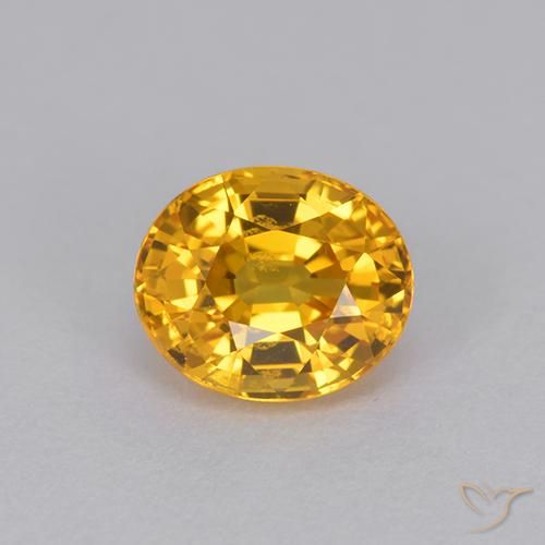 1.22ct 天然 深金色 蓝宝石, 椭圆形, VVS