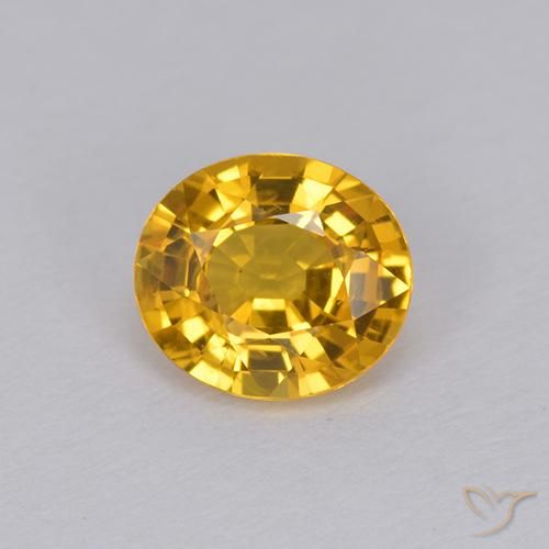 1.05ct 天然 深金色 蓝宝石, 椭圆形, VVS-VS