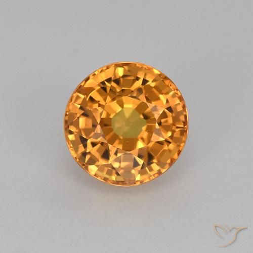1.17ct 天然 黄金色 蓝宝石, 圆形的, VVS