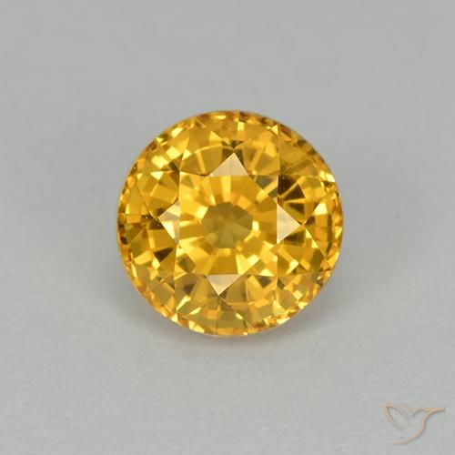1.14ct 天然 深金 蓝宝石, 圆形的, VVS