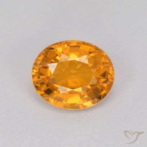 1.07ct 天然 黄金色 蓝宝石, 椭圆形, VVS