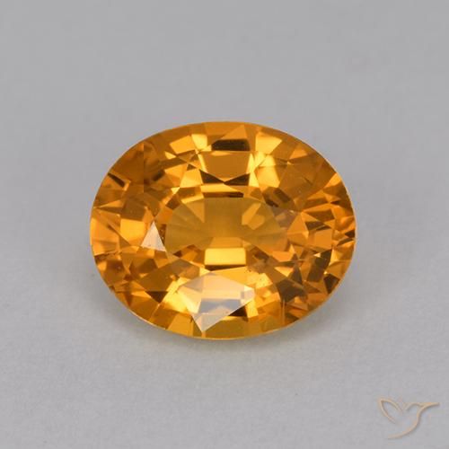 1.14ct 天然 深橙金 蓝宝石, 椭圆形, VVS