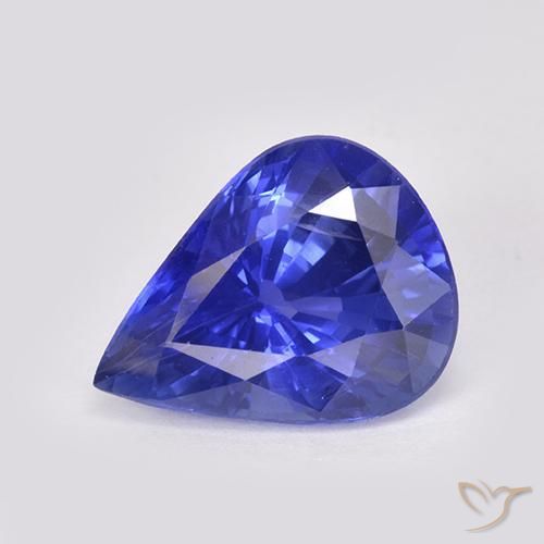 4.38ct 天然 深紫蓝色 蓝宝石, 梨形, VS