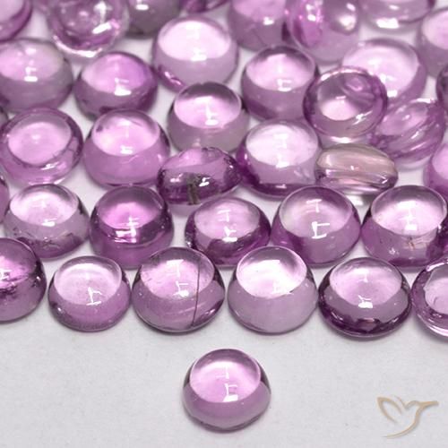 0.22ct 天然 粉紫紫 蓝宝石, 圆形的, 透明