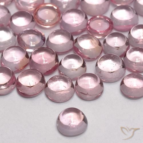 0.22ct 天然 淡泡泡糖粉色 蓝宝石, 圆形的, 透明