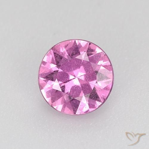 0.55ct 天然 紫粉红 蓝宝石, 圆形的, VS