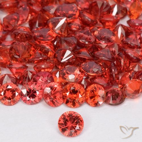 0.14ct 天然 中深红色 蓝宝石, 圆形的, VS