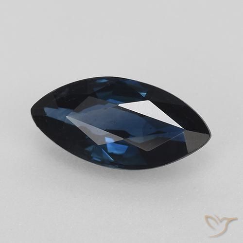 0.75克拉天然蓝宝石，榄尖形，VVS-VS