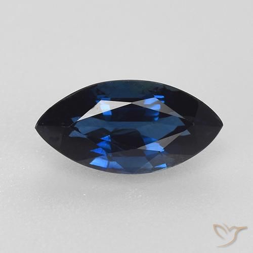 0.80ct 天然 暮光蓝 蓝宝石, 榄尖形, VVS-VS