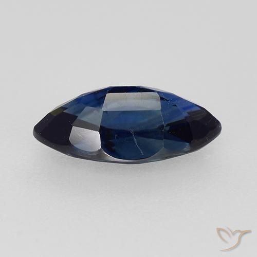 0.80克拉天然蓝宝石，榄尖形，VVS-VS