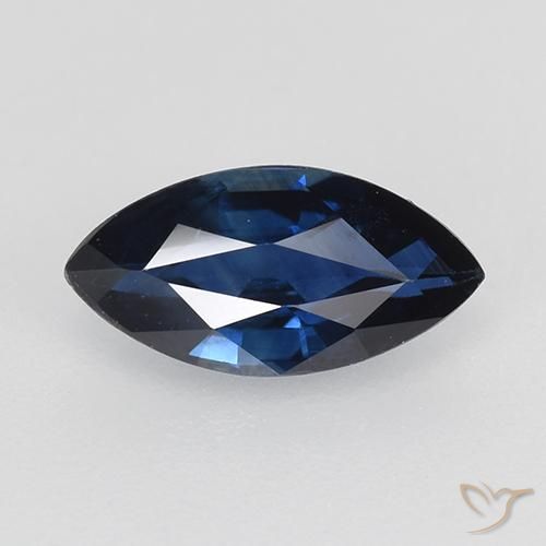 0.72ct 天然 暮光蓝 蓝宝石, 榄尖形, VVS-VS