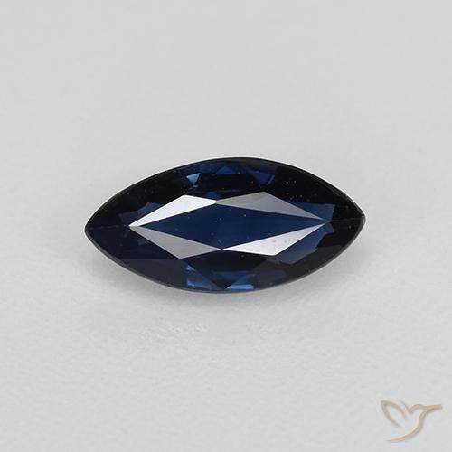 0.74ct 天然 海军蓝 蓝宝石, 榄尖形, VVS-VS