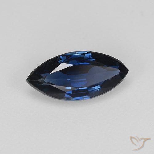 0.79克拉天然蓝宝石，榄尖形，VVS-VS