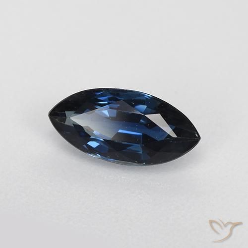 0.75克拉天然蓝宝石，榄尖形，VVS-VS