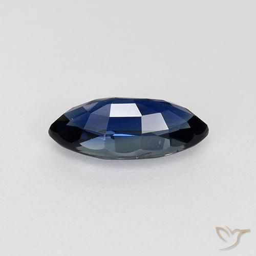 0.75克拉天然蓝宝石，榄尖形，VVS-VS