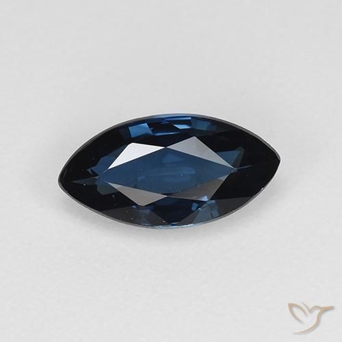 0.84ct 天然 暗蓝色 蓝宝石, 榄尖形, VVS-VS