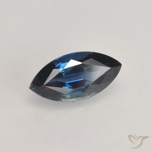 0.82ct 天然 暗蓝色 蓝宝石, 榄尖形, VVS-VS