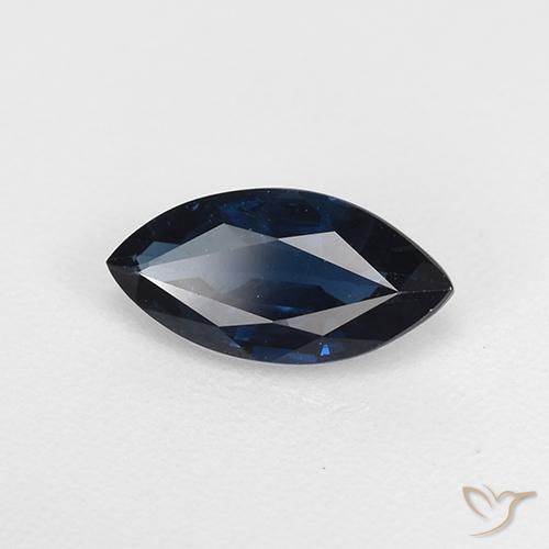0.73克拉天然蓝宝石，榄尖形，VS
