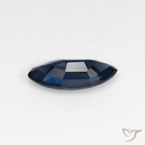 0.58克拉天然蓝宝石，榄尖形，VVS-VS