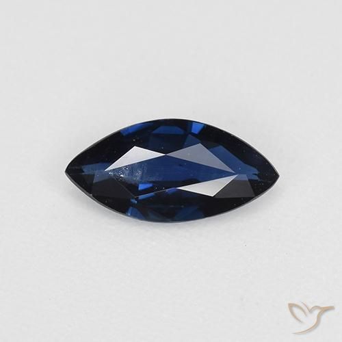 0.47ct 天然 深蓝色 蓝宝石, 榄尖形, VVS-VS
