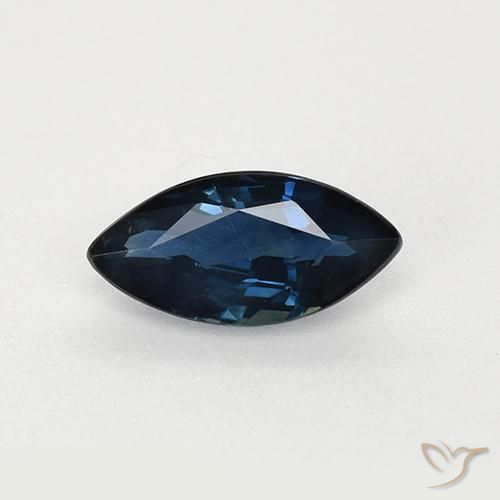 0.71ct 天然 暗蓝色 蓝宝石, 榄尖形, VVS-VS
