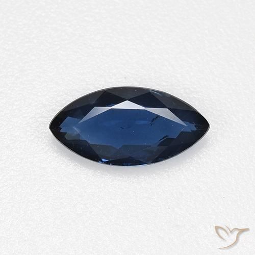 0.56ct 天然 暗蓝色 蓝宝石, 榄尖形, VVS-VS