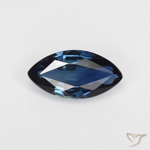 0.66ct 天然 午夜蓝 蓝宝石, 榄尖形, VVS-VS