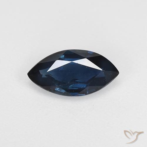 0.66ct 天然 午夜蓝 蓝宝石, 榄尖形, VVS-VS