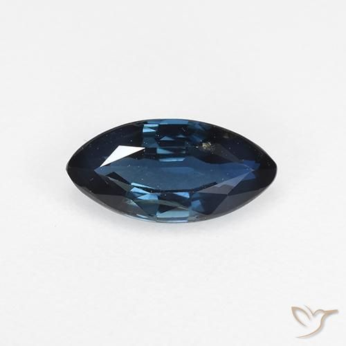 0.67ct 天然 暗蓝色 蓝宝石, 榄尖形, VVS-VS