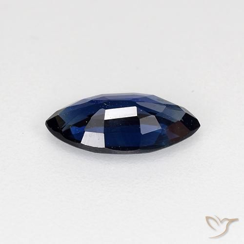 0.63克拉天然蓝宝石，榄尖形，VVS-VS