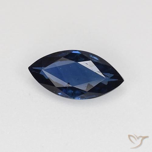 0.64ct 天然 深蓝色 蓝宝石, 榄尖形, VS