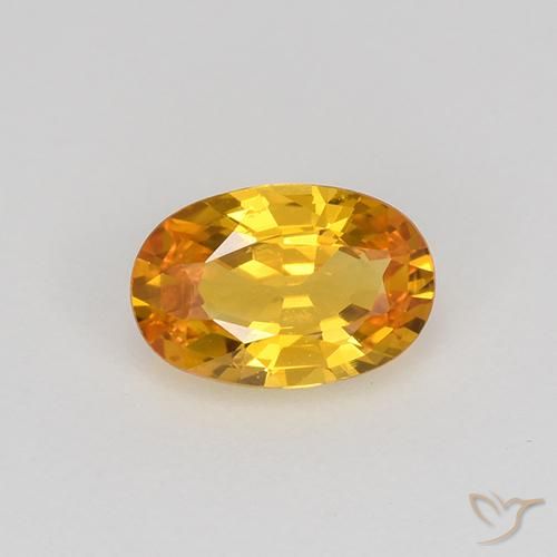 0.67ct 天然 深橙金 蓝宝石, 椭圆形, VVS-VS