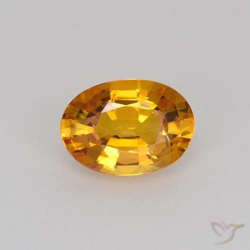 0.71ct 天然 杏橙 蓝宝石, 椭圆形, VVS-VS