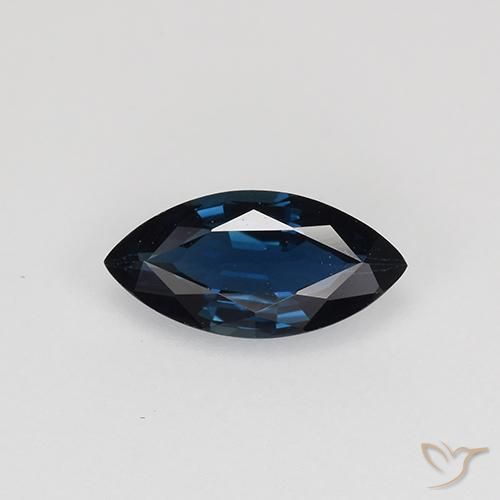0.66ct 天然 午夜蓝 蓝宝石, 榄尖形, VVS