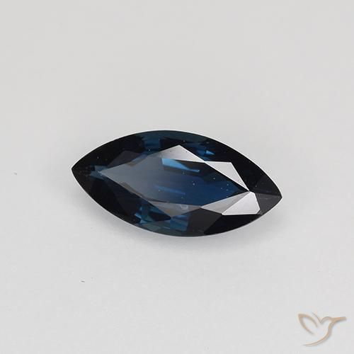 0.66克拉天然蓝宝石，榄尖形，VVS