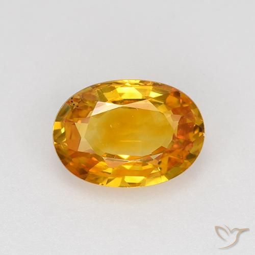 0.82ct 天然 杏橙 蓝宝石, 椭圆形, VVS-VS