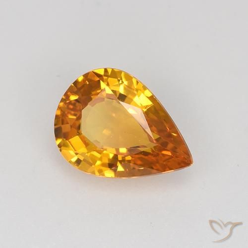 0.72克拉天然蓝宝石，梨形，VVS