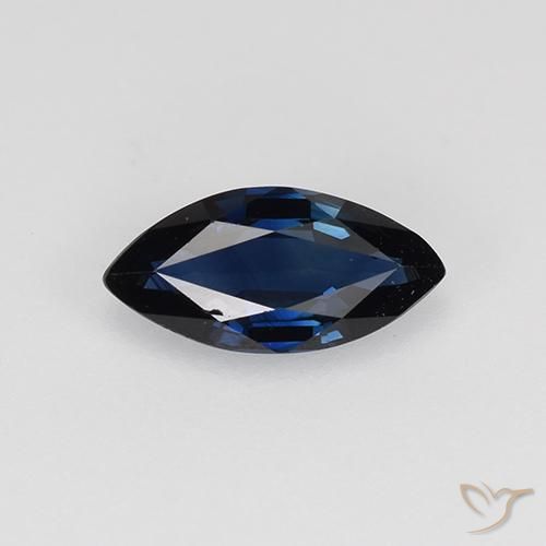 0.58ct 天然 夜蓝 蓝宝石, 榄尖形, VVS-VS