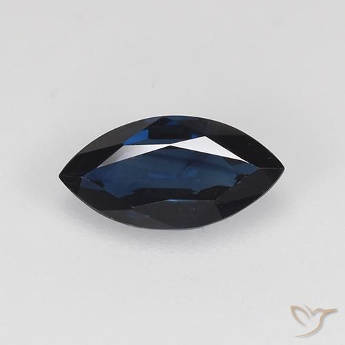 0.72ct 天然 午夜蓝 蓝宝石, 榄尖形, VVS-VS