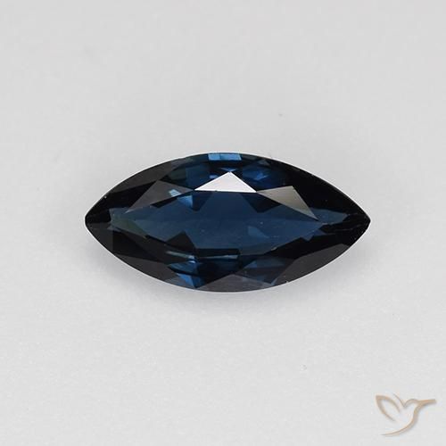 0.64ct 天然 夜蓝 蓝宝石, 榄尖形, VVS-VS