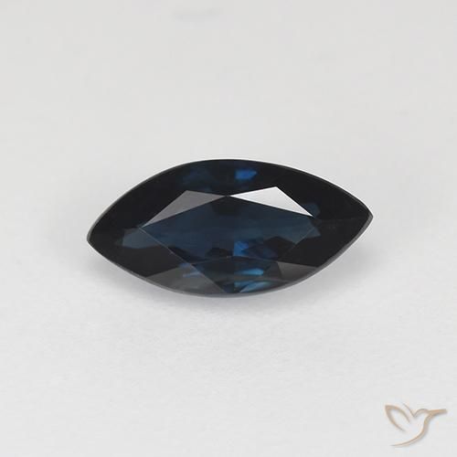 0.77ct 天然 黑蓝色 蓝宝石, 榄尖形, VVS-VS