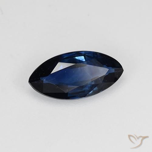 0.61克拉天然蓝宝石，榄尖形，VVS-VS
