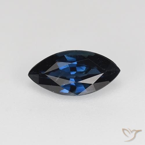0.70ct 天然 午夜蓝 蓝宝石, 榄尖形, VVS-VS