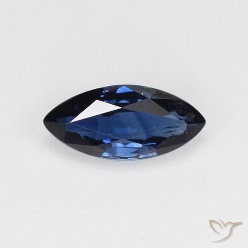 0.65ct 天然 午夜蓝 蓝宝石, 榄尖形, VVS-VS