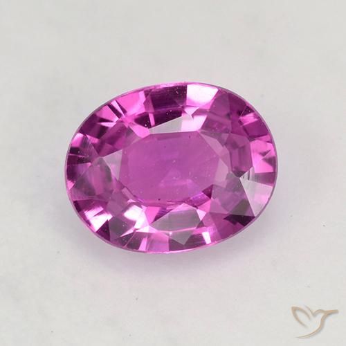 0.65ct 天然 紫粉色 蓝宝石, 椭圆形, VVS