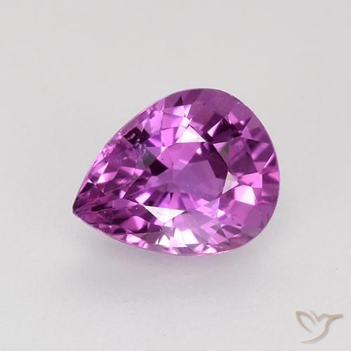 0.72ct 天然 深粉紫 蓝宝石, 梨形, VVS-VS