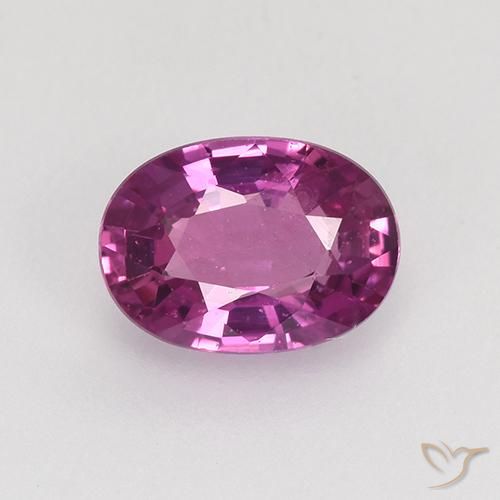 0.85ct 天然 中深紫色 蓝宝石, 椭圆形, VVS-VS