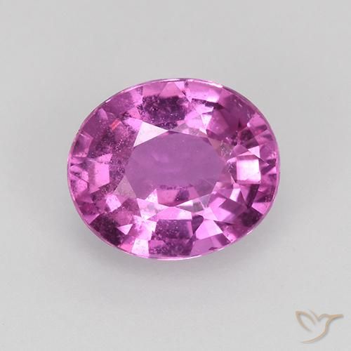 0.80ct 天然 中深紫色 蓝宝石, 椭圆形, VS