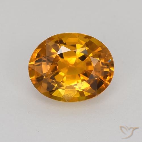 0.80ct 天然 橙棕色 蓝宝石, 椭圆形, VVS-VS