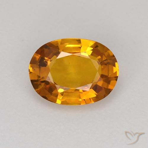 0.77ct 天然 中橙 蓝宝石, 椭圆形, VS